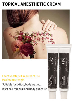 Taube betäubende Sahnetätowierungs-aktuelle betäubende Creme CS Labor75% für Lippenaugenbrauen-Tätowierung Microneedling