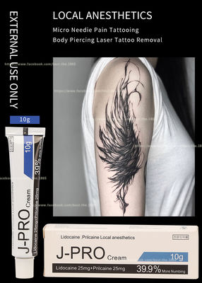 Schmerz-betäubende Creme J-Pro- Tätowierung Licocaine taube Sahne-End10g für das Einwachsen des Tätowierungs-dauerhaften Makes-up
