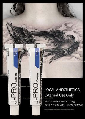 Schmerz-betäubende Creme J-Pro- Tätowierung Licocaine taube Sahne-End10g für das Einwachsen des Tätowierungs-dauerhaften Makes-up