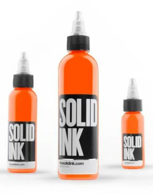 Reines dauerhaftes Make-uppigment-orange Tätowierungs-Tinten-Festkörper-Tätowierungs-Tinte 30ML 60ML 120ML 260ML