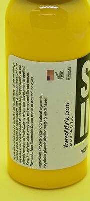 Tätowierungs-Tinten-nicht giftiges organisches Tätowierungs-Pigment 120ML 260ML helles gelbes