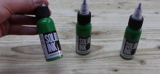 Spritzpistolen-Festtinte-Tätowierungs-Tinten-mittlere grüne reine pflanzliche Materialien 30ML 60ML