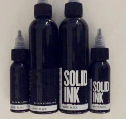 Matte Black Solid Ink Tattoo-Tinte schnelleres Färbungs30ml 60ML für dauerhaftes Make-up